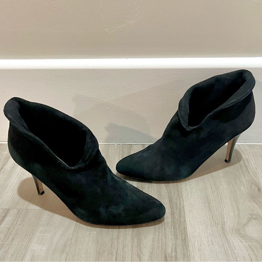 Vintage Dolce Vita Black Suede Ankle Booties sz 11